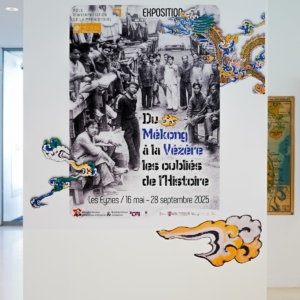 Exposition aux Eyzies Travailleurs indochinois Pierre DAUM et Michel LECAT Affiche