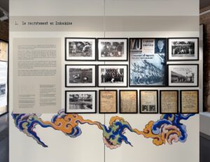 Exposition à Bergerac Travailleurs indochinois Pierre DAUM et Michel LECAT - Recrutement en Indochine