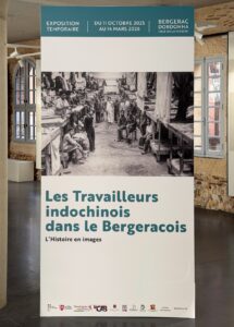 Exposition à Bergerac Travailleurs indochinois Pierre DAUM et Michel LECAT Affiche