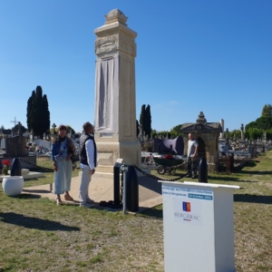 Inauguration de la plaque au cimetière Beauferrier de Bergerac 10 octobre 2025 - Installation