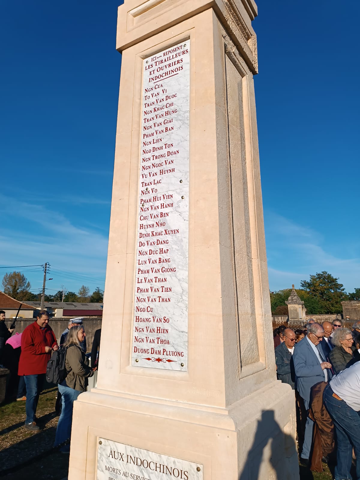 Cimetière Beauferrier de Bergerac Mémorial Travailleurs indochinois